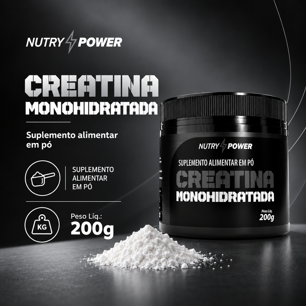 Creatina Monohidratada 200g Nutry Power