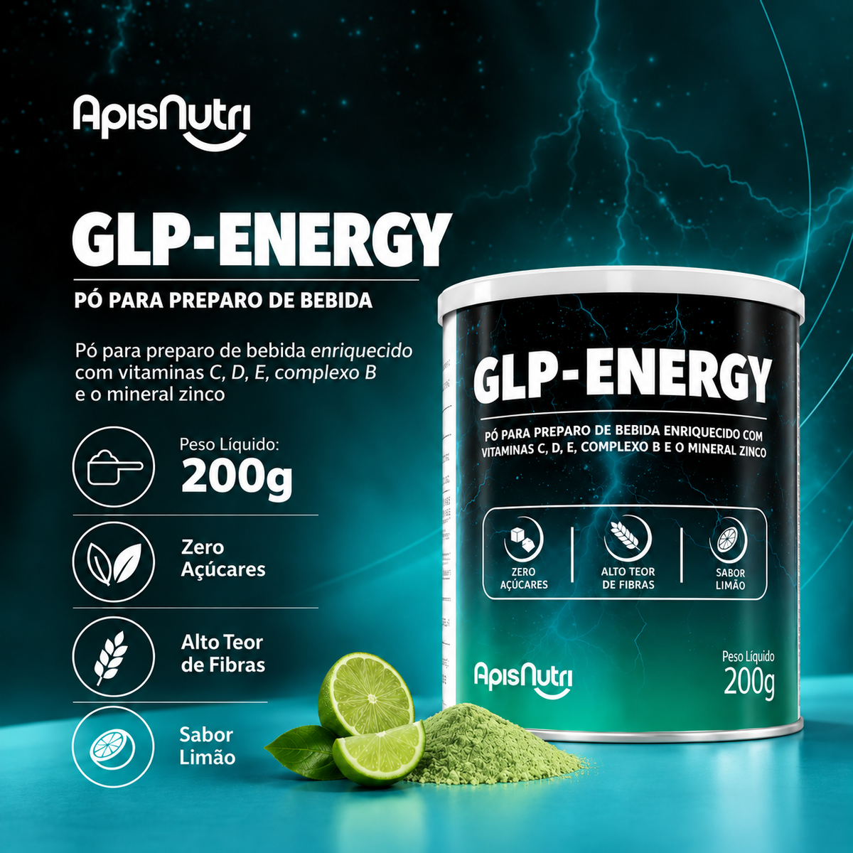 GLP-ENERGY Sabor Limão 200g
