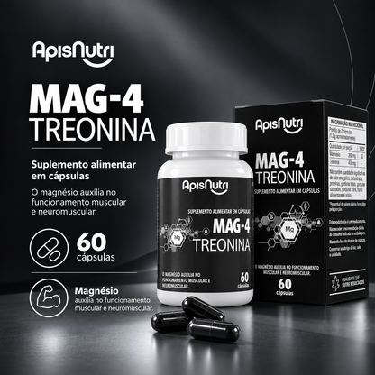 MAG-4 com Treonina 780mg 60 Cáps - ApisNutri