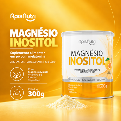 Magnésio Inositol 300g Sabor Maracujá - ApisNutri