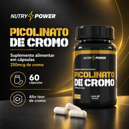 Picolinato De Cromo 280mg 60 Cáps  - ApisNutri